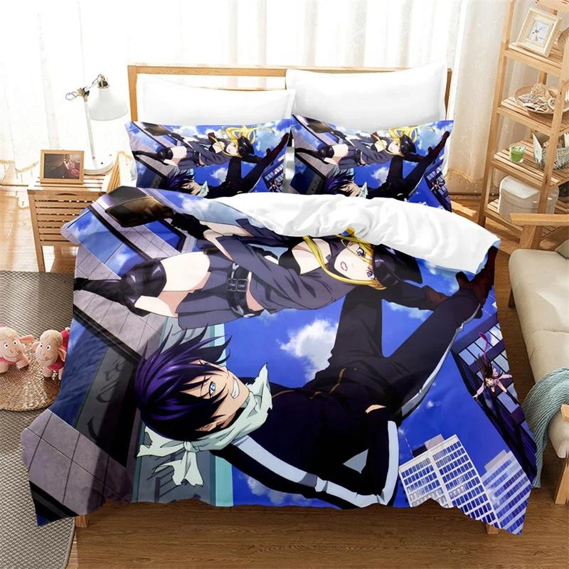 3D Printed Noragami Yato Bedding Set,Duvet Cover Comforter Bed Set Quilt Cover Pillowcase,King Queen Twin Size Boys Girls Adults