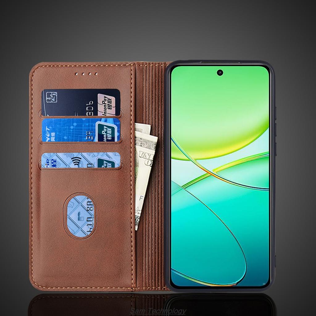 Magnetic attraction Leather Case for Vivo Y38 (5G) Holster Flip Cover Case for Vivo Y38 5G Wallet Phone Bags Capa Fundas Coque