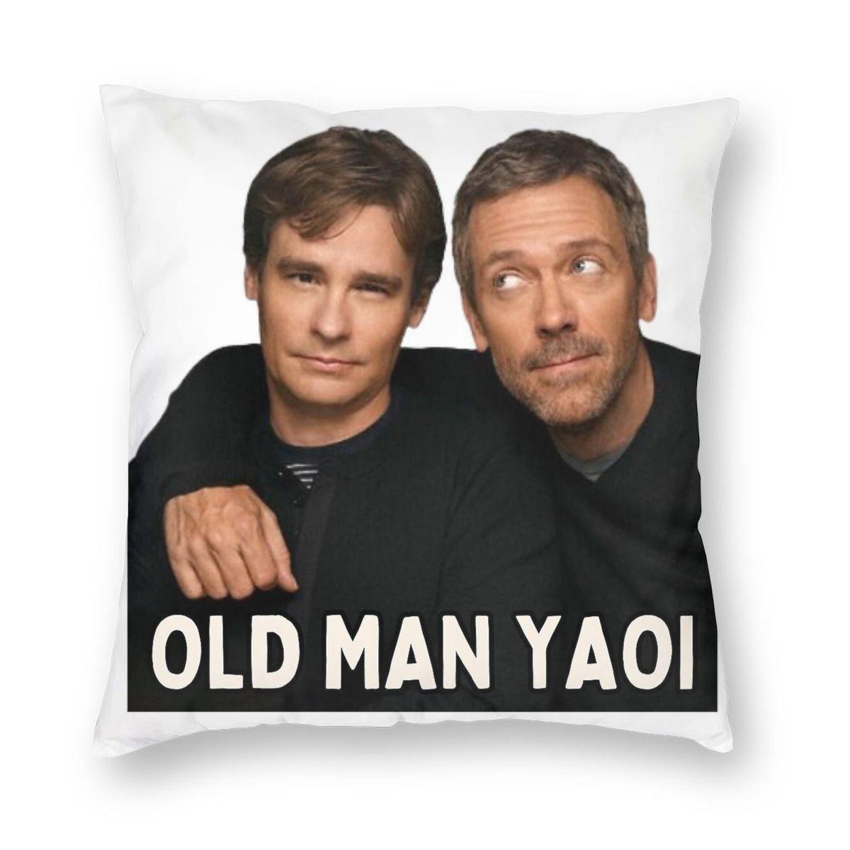 

House James Wilson Old Man Yaoi Square Pillowcase Polyester Linen Velvet Pattern Decor Throw Pillow Case Home Cushion Cover 18 12x12Inch