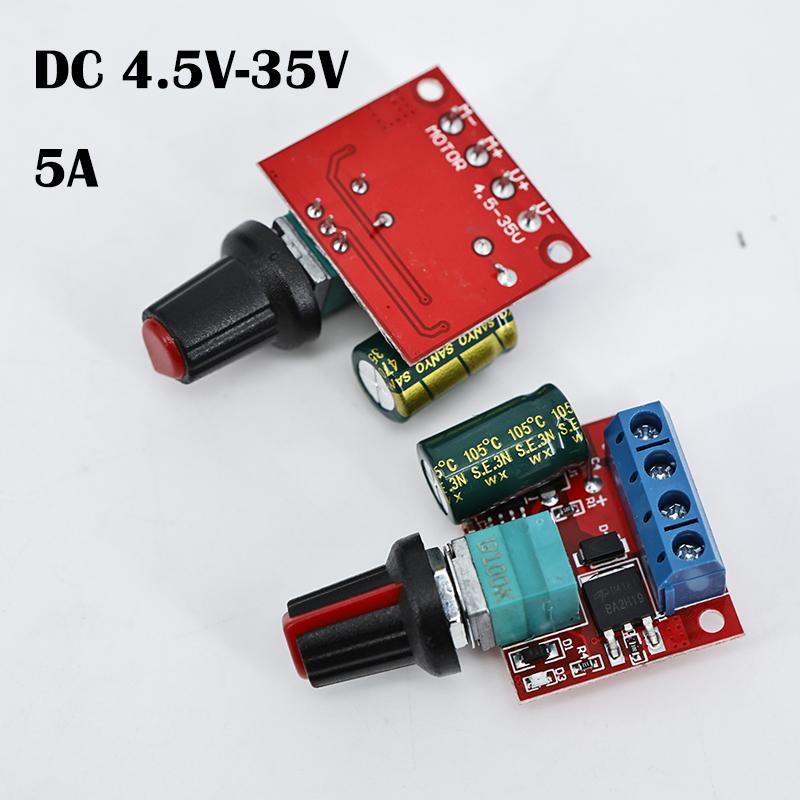 

Mini 90W PWM 12V DC 4.5V-35V 5A Motor Speed Controller Module DC-DC Adjustable Speed Regulator Control Governor Switch 24V