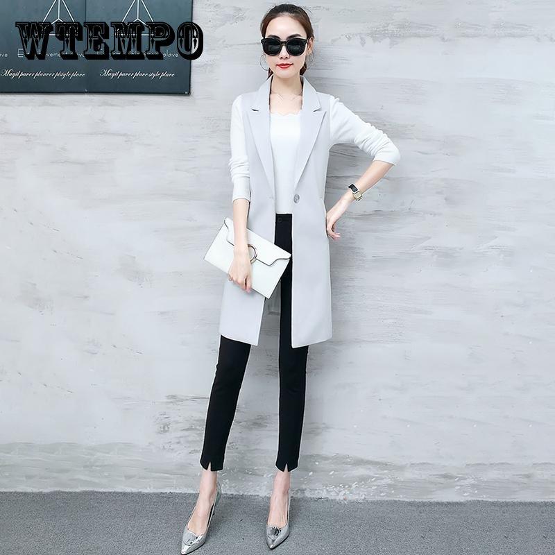 

Костюм без рукавов, жилет, женский универсальный тонкий жилет средней длины, куртка-кардиган, женский жилет без рукавов, блейзер XXL