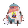 Large Capacity Schoolbag with Shoulder Strap; Student Three-piece Pencil Case Set