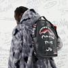 SG Shark Mouth Colorblock TPU Backpack – Semi-Transparent, Unisex, Black
