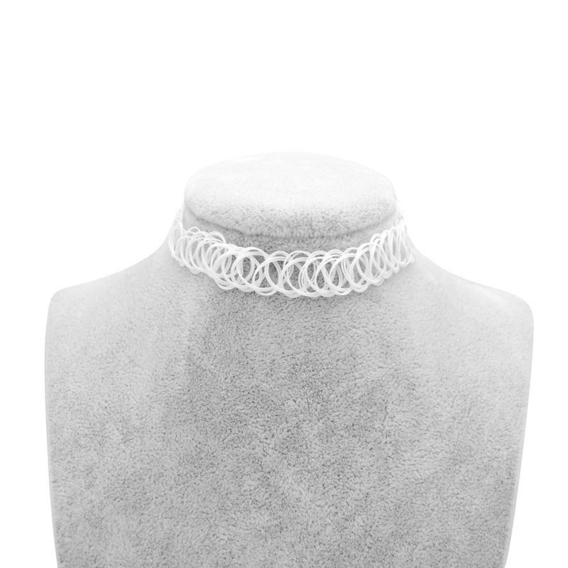 4pc Punk Stretch Tattoo Choker Women Vintage Elastic Black Tattoo Necklace Jewelry Wedding Party Girls Gift