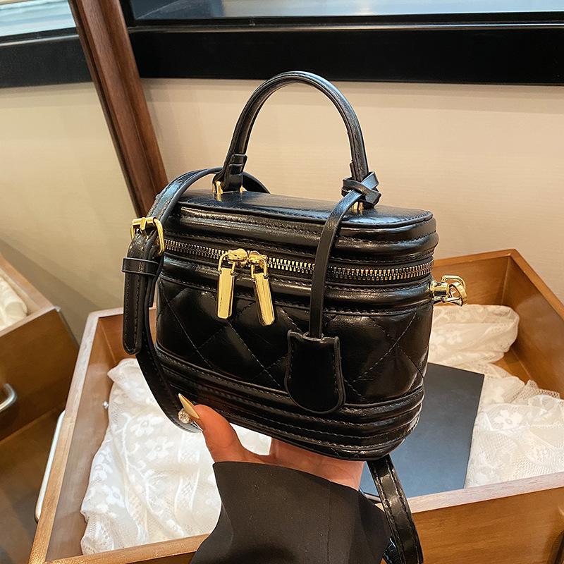 New Fashionable Pu Leather Bag For Women, Casual Handbag, Large Capacity Single Shoulder Crossbody Bag, Designer Makeup Bag