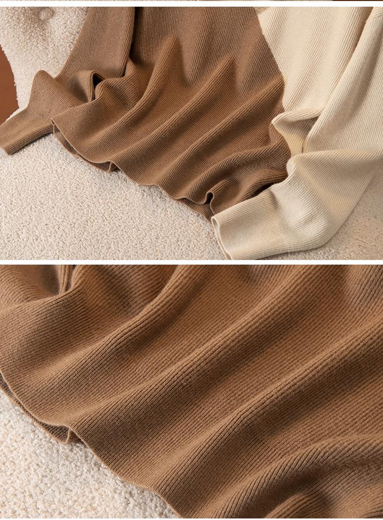 2024 Autumn French-Style Pure Wool Sweater: Versatile Knit Pullover