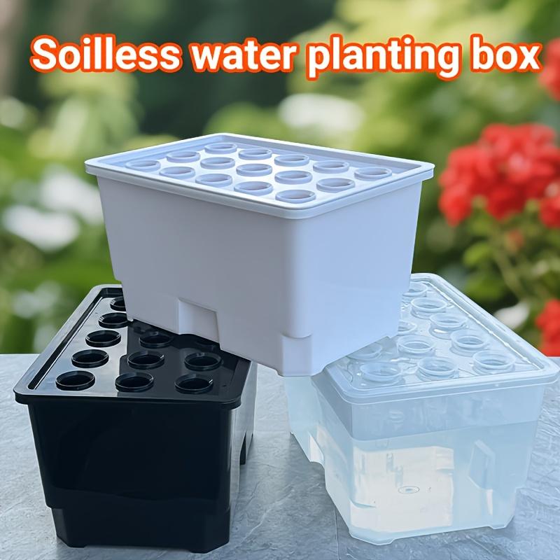 No-Electricity Hydroponic Growing System Soilless Vegetable Herb Seedbed Starter Kit Black/White/Transparent for Balcony Indoor