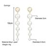Simple Long Dangle Wedding Party Beautiful Gift Pearl Ball Drop Earrings Jewelry Accessories for Women Girls Fashion Earringsing