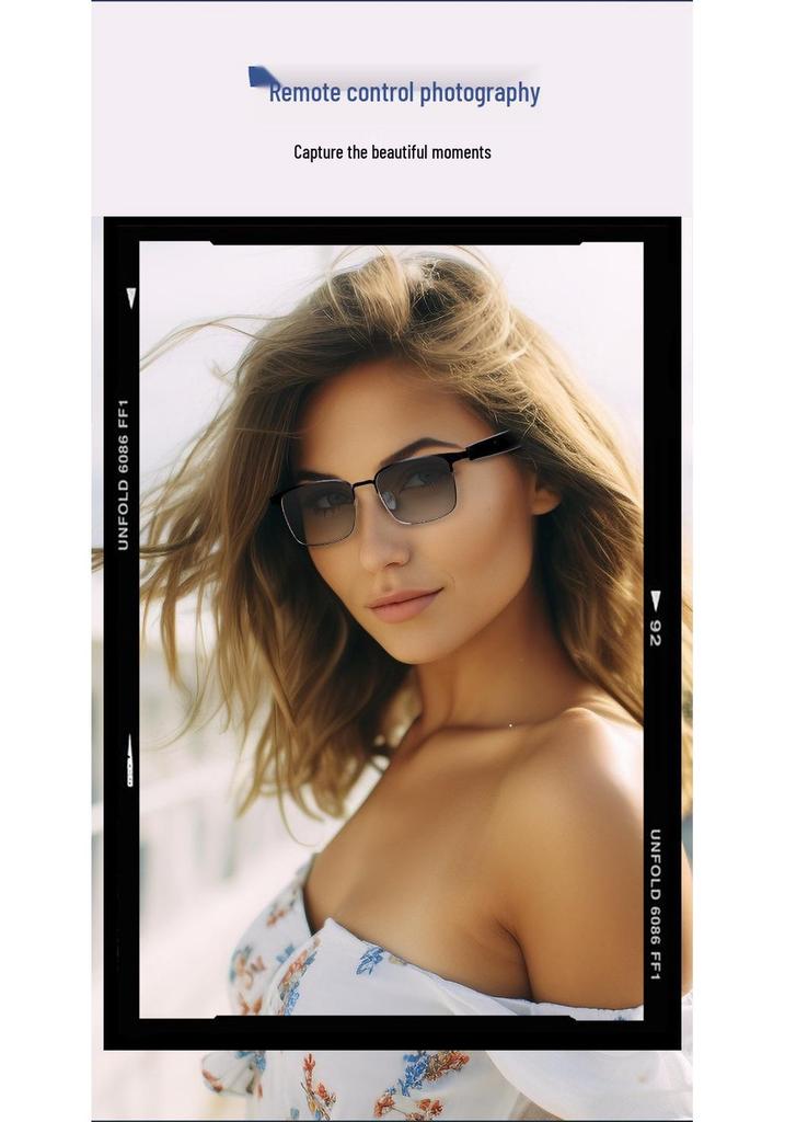 Bluetooth Smart Glasses with Photochromic Blue Light Lenses, Music & Call Features, Replaceable Lenses Sunglasses