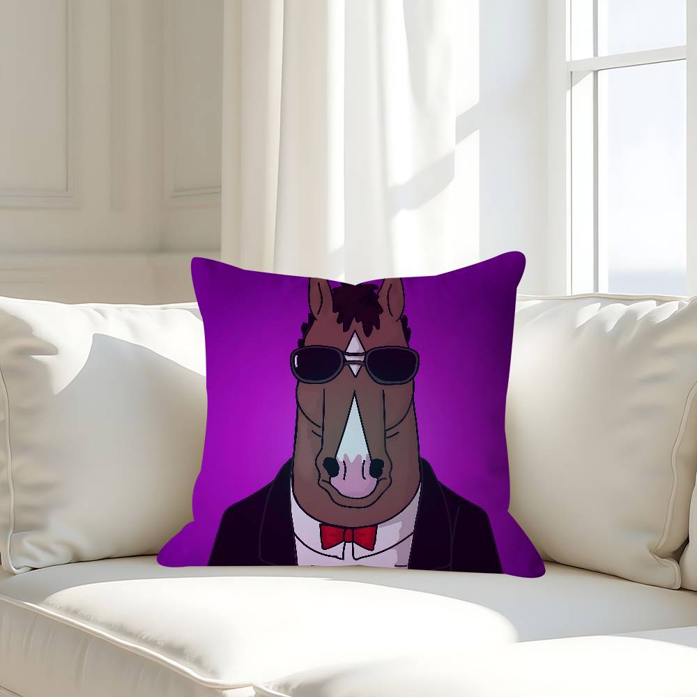 

B-BoJack Horseman Art Pillow Cover For Bedroom Room And Living Room Sofa Decorative Cushion Cover 16x16Inch