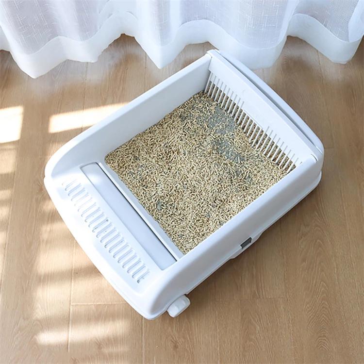 Semi-automatic Cat Litter Box Drawer Type Splash-proof Enclosed Tray Deodorizing Training Sandbox Pets Supplies Auto Cleaning