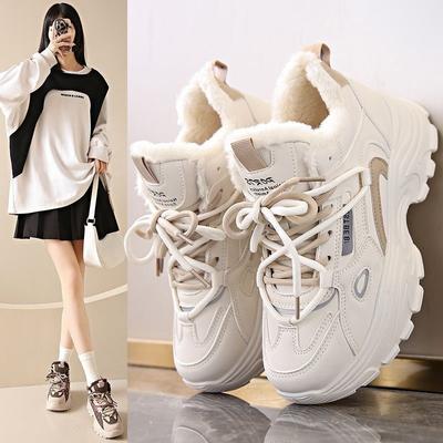 Thick-stitched Dad-style Shoes - New Winter Women's Shoes, Heightening Cotton Shoes, Sports Shoes