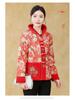 Mom's Ethnic Style Stand Collar Tang Suit: Autumn/Winter Slim Fit Cotton Jacket for Middle-Aged & Elderly Women