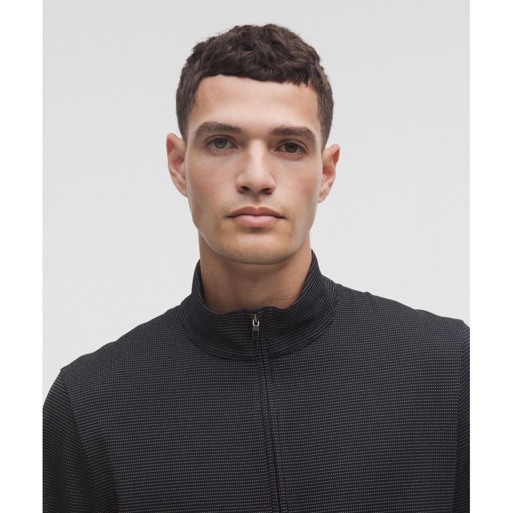 Lululemon Reflective Knit Running Half Zip White Black