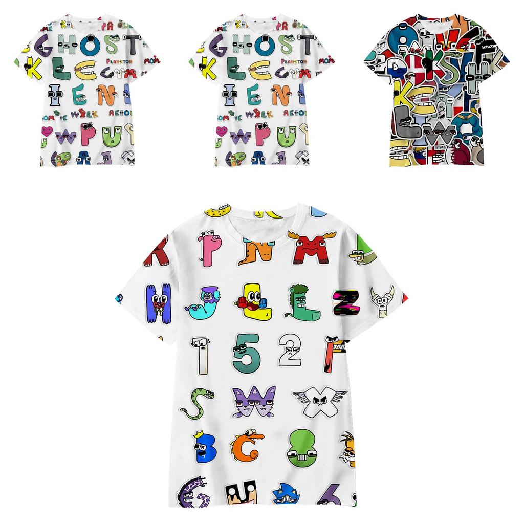Alphabet Lore Unisex Freizeit-T-Shirt Cosplay-Oberteile Für Kinder