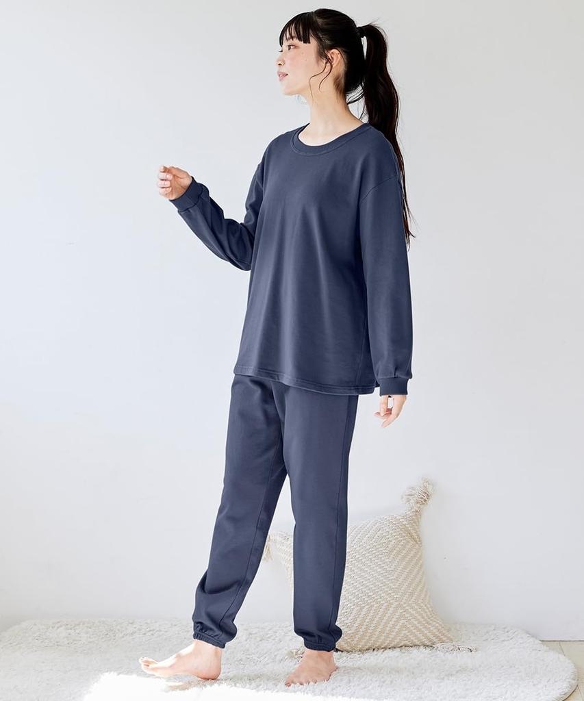 Nissen Cotton Fleece Basic Loungewear Top and Bottom Size 8L Pajama/Loungewear Set, 100% Set, Lavender,
