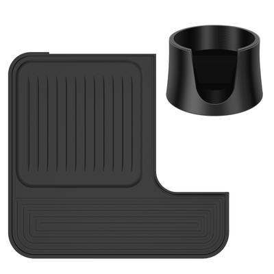 2pcs Espresso Coffee Tampers Mat Station Press Tampering Holder Corner Mat Pad Silicone Coffeeware WDT Tools Tamping Barista