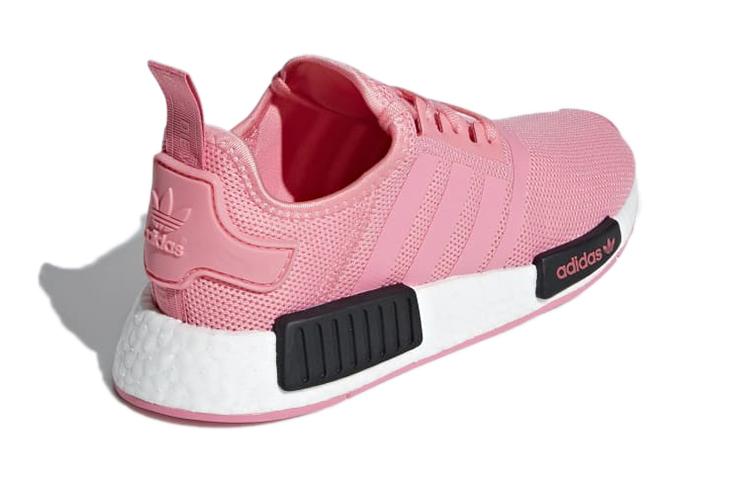 Adidas Originals NMD_R1 Slip Resistant And Breathable Kids Lifestyle Shoes Pink Black Teenagers B42086