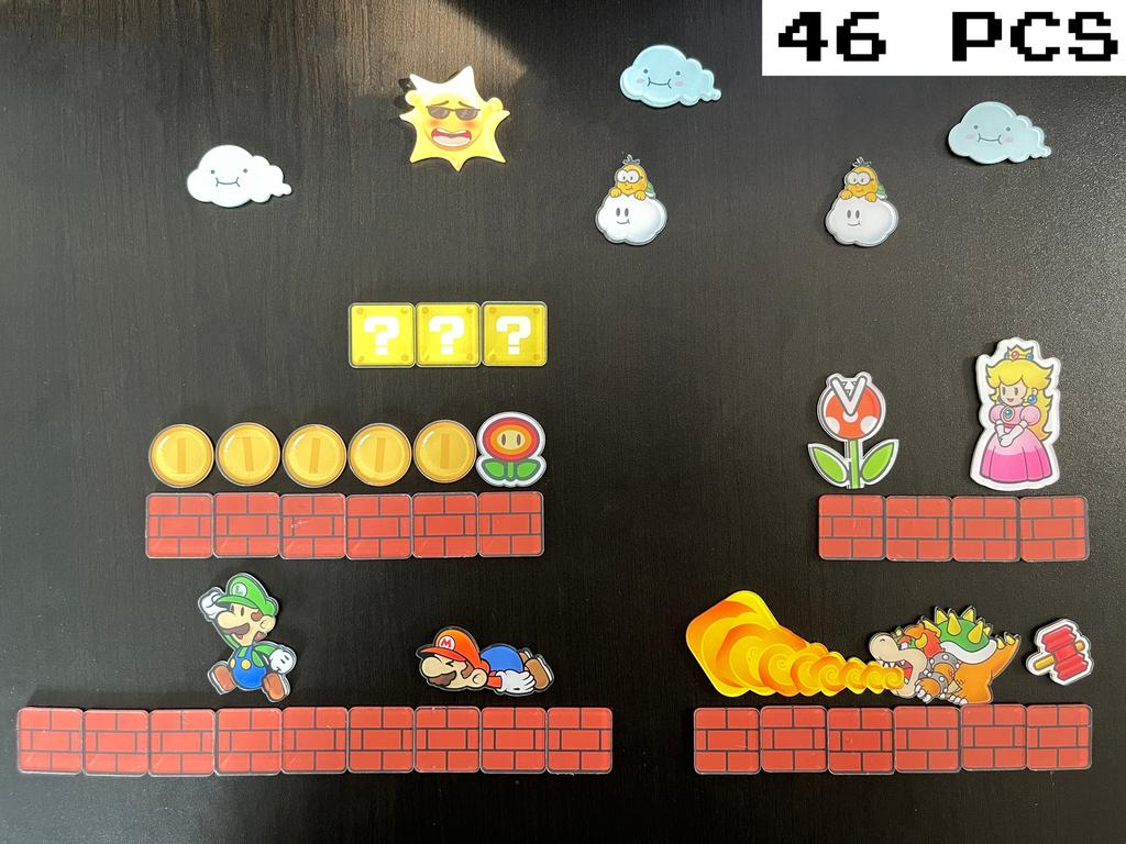 Cartoon Bros Fridge Magnet Home Kitchen Convenience Sticker Anime Photo Message Board Refrigerator Magnetic Stickers Home Dec