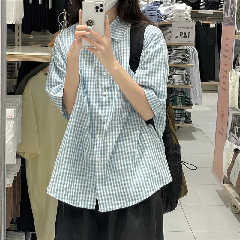 Female Summer Unique Thin Top Student Short Sleeved Casual Shirt