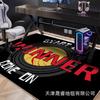 Gaming Room Rug Chair Mat Floor Protection Non-Slip Geometric Crystal Velvet Carpet Living Bedroom Study