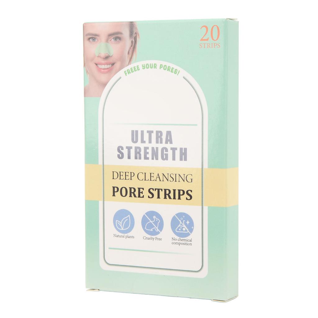 20PCS Blackheads Remover Pore Strips Deep Cleansing Pore Unclogging Firming Skin for Home Care