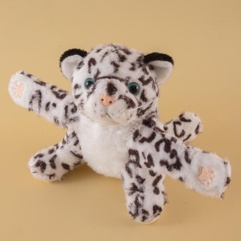 Cute Plush Animal Slap Bracelet Snow Leopard Tiger Koala Slap Wrap Plushies Soft Toys Girl Boy Birthday Present