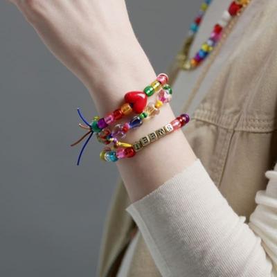 BONBEAU Pop Colorball Initial Bracelet