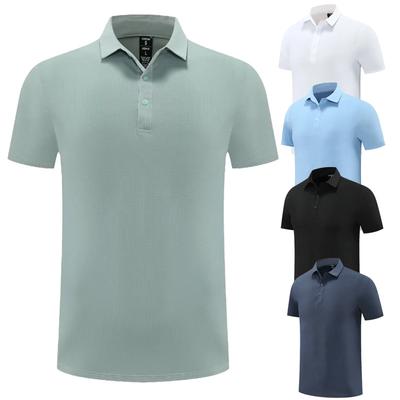 Solid Color Texture Sports Quick-drying Short-sleeved Men's and Women's Same Fitness Training Clothes Group Clothes POLO Shirt