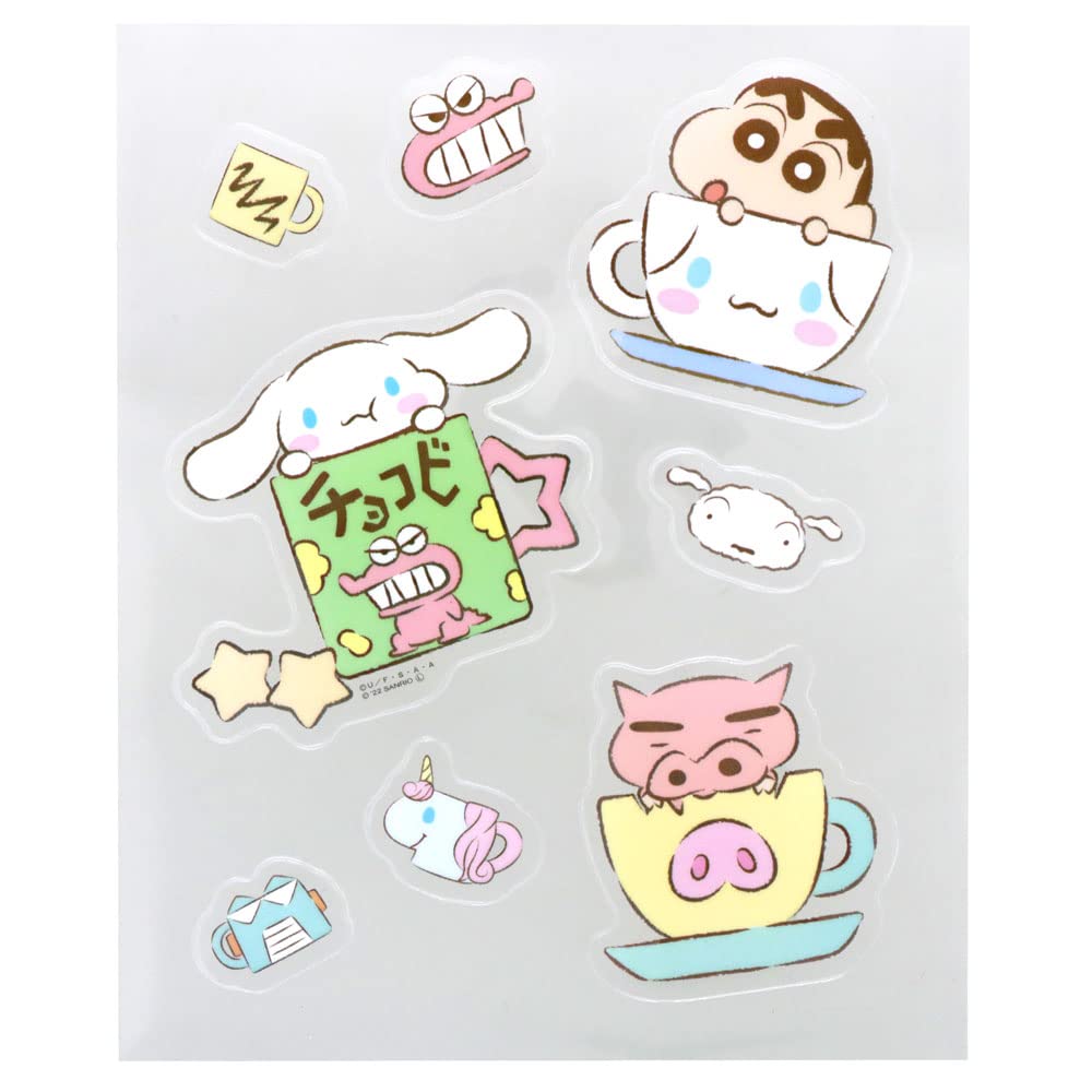 Sunstar Stationery Crayon x Cinnamoroll Sticker Big Size Clear Cup S8584036 Shin-chan
