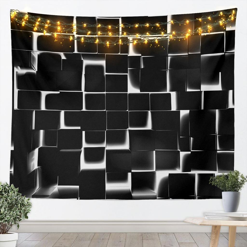 Rote und Schwarze Wandteppich Geometrische Wandkunst Moderne Abstrakte Kunst Wandbehang Decke für Wohnzimmer Schlafzimmer Luxuriöse Heimdekoration