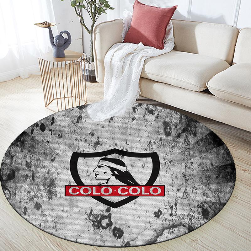 CSD Colo‑Colo Round Area Rug,Carpet Rug for Living Room Bedroom Sofa Playroom Decor,Non-slip Floor Mat