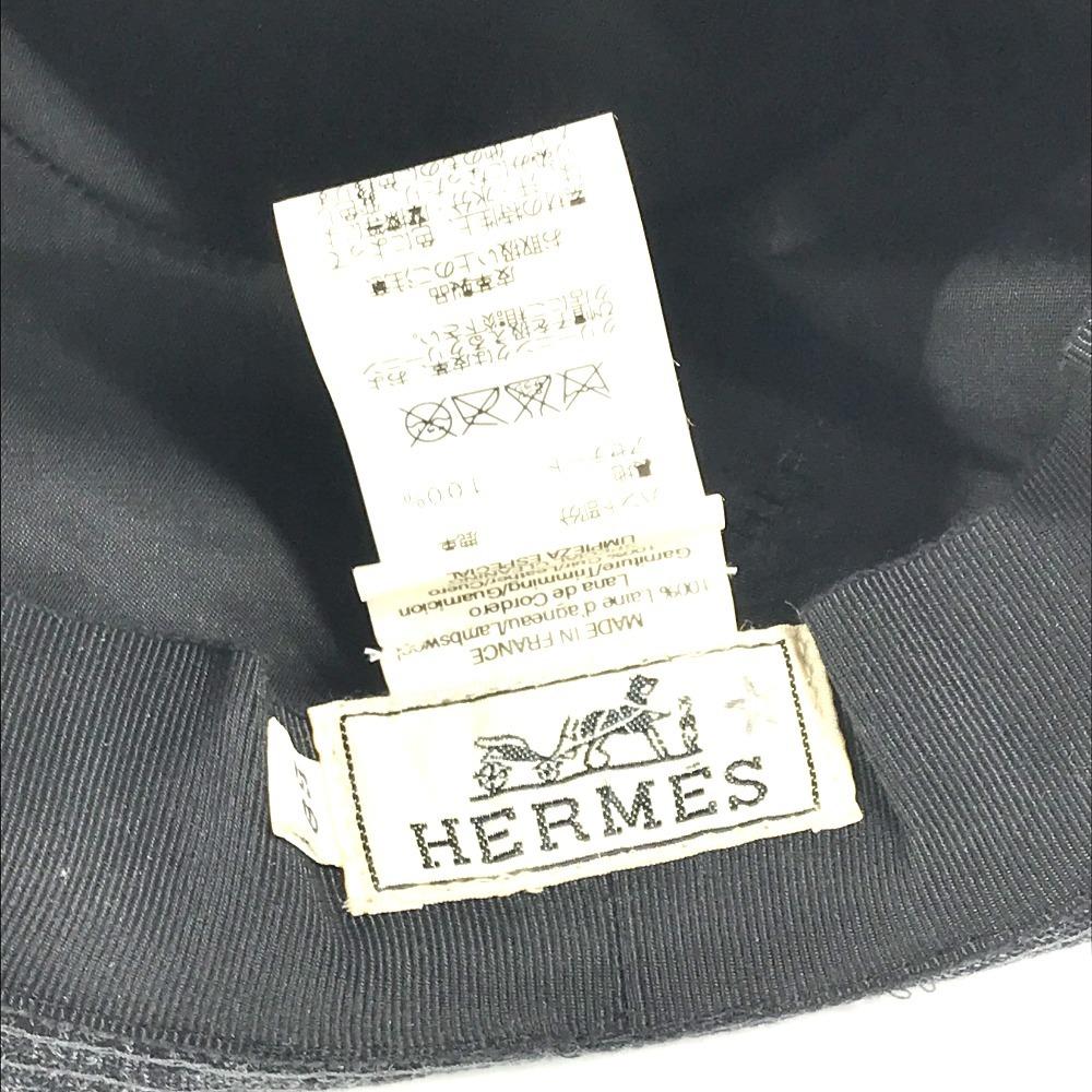 Hermes Hat Hat Bucket Hat Bob Hat Hat Wool Navy Based