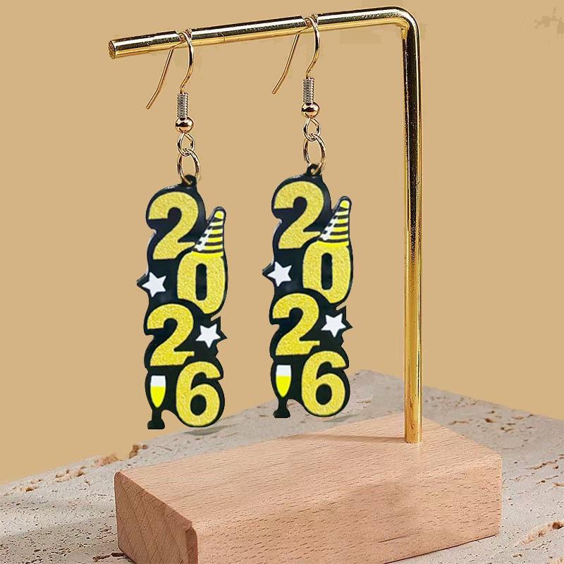 2026 Digital Acrylic Earrings: Fashionable Festival Style for Women