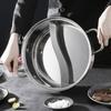 Chinesischer Hot Pot 304 Edelstahl Induktionskochfeld Gasherd Kompatibel Küchengeschirr Suppentopf Zweigeteilt