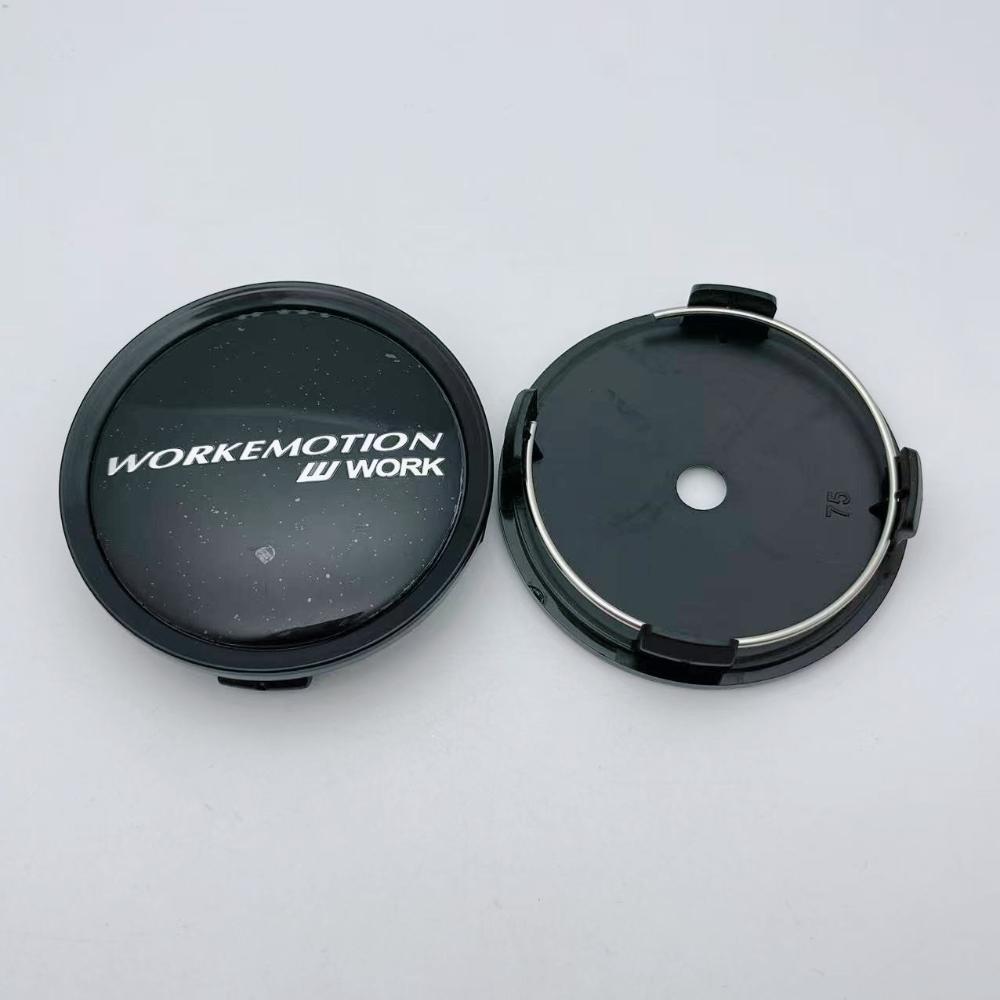 4pcs 75mm 70mm W Work Emotion Logo Emblem Car Wheel Center Caps Wheels Hub Centre Cover Rim Hubcaps Replace Car Accessories