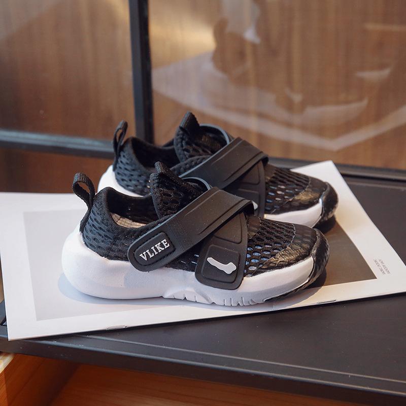 

Tennis Kids Sneakers Casual Shoes for Boys Girls Lightweight Mesh Breathable Toddler Baby Shoes Soft Sole Non-Slip Sport Shoes 23 insole14.5cm чёрный
