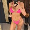 With Long Sleeve Cover Up Halter Bikini Women Swimwear Female Swimsuit Three-pieces Bikini set Bather Bathing Suit Swim