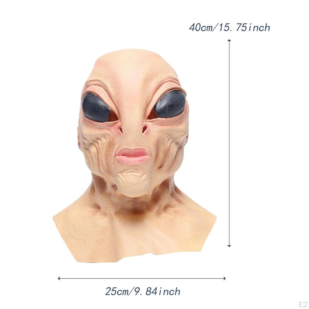 Alien Halloween Costume for Horror Dress up Adults Headgear Head with Neck