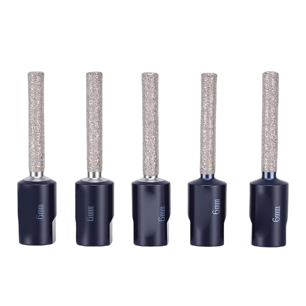 5PCS   Dry Drill Bits 6mm M10 Shank High Hardness Brazed Drilling Bit for Ceramic   Marble Tile