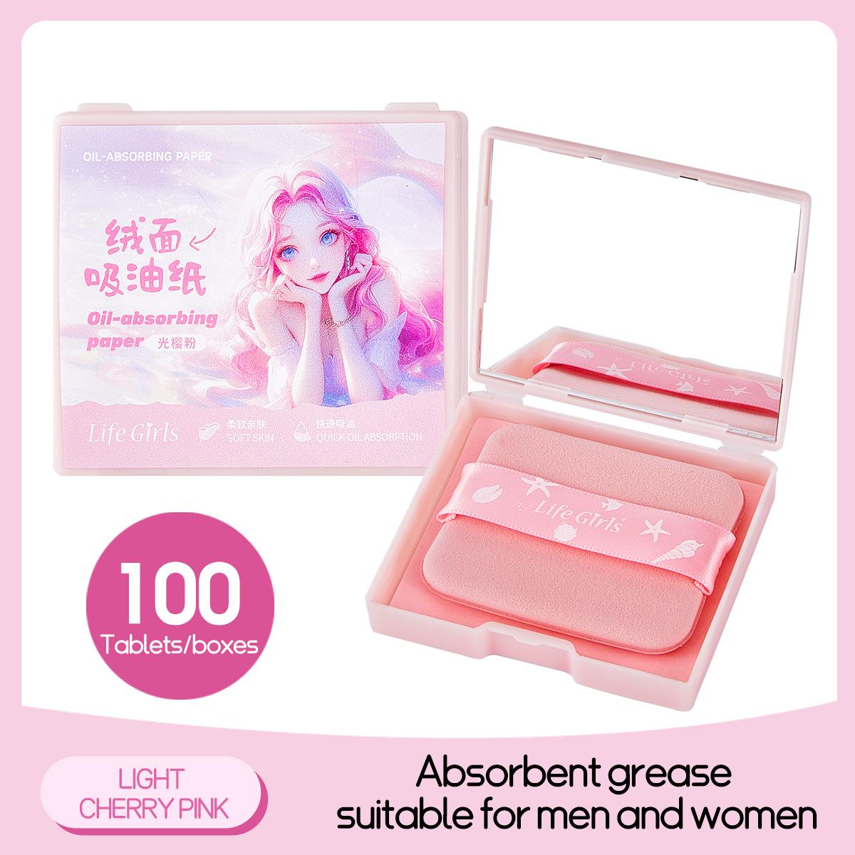 

Впитывает излишки жира Замшевая промокательная бумага Легко носить Не портит макияж Для жирной кожи 4 цвета