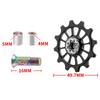 MUQZI MTB Road Bicycle 12T Positive Negative Tooth Jockey Wheel Rear Derailleur Bike Guide Pulley Ceramics Bearing
