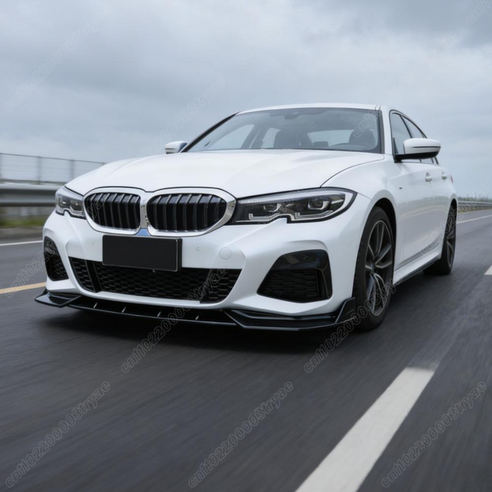 Für BMW 3er M Sport G20 G21 G28 2019 2020 2021 2022 Frontstoßstange Spoiler Splitter Lippe 3-teilige Frontschaufel Modifikation