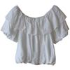 Women's French-Korean Off-Shoulder Ruffle Top - Summer 2025 Collection 