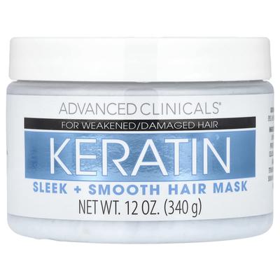 Keratin, čistá, jemná maska ​​na vlasy, 12 oz (340 g)