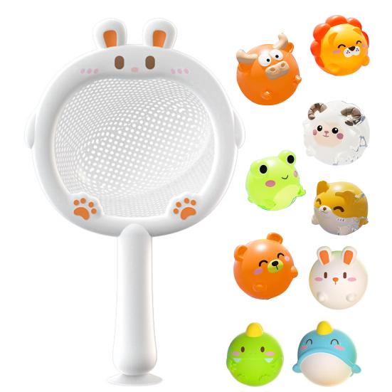 Glødende Dyr Badelekesett Uten Hull Lysende Badeleke Lysende Flytende Dyrkule Badekar Fiskespill Basketballkurv Leke for Barn