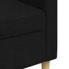 3 Seater Sofa Black 210 cm Fabric