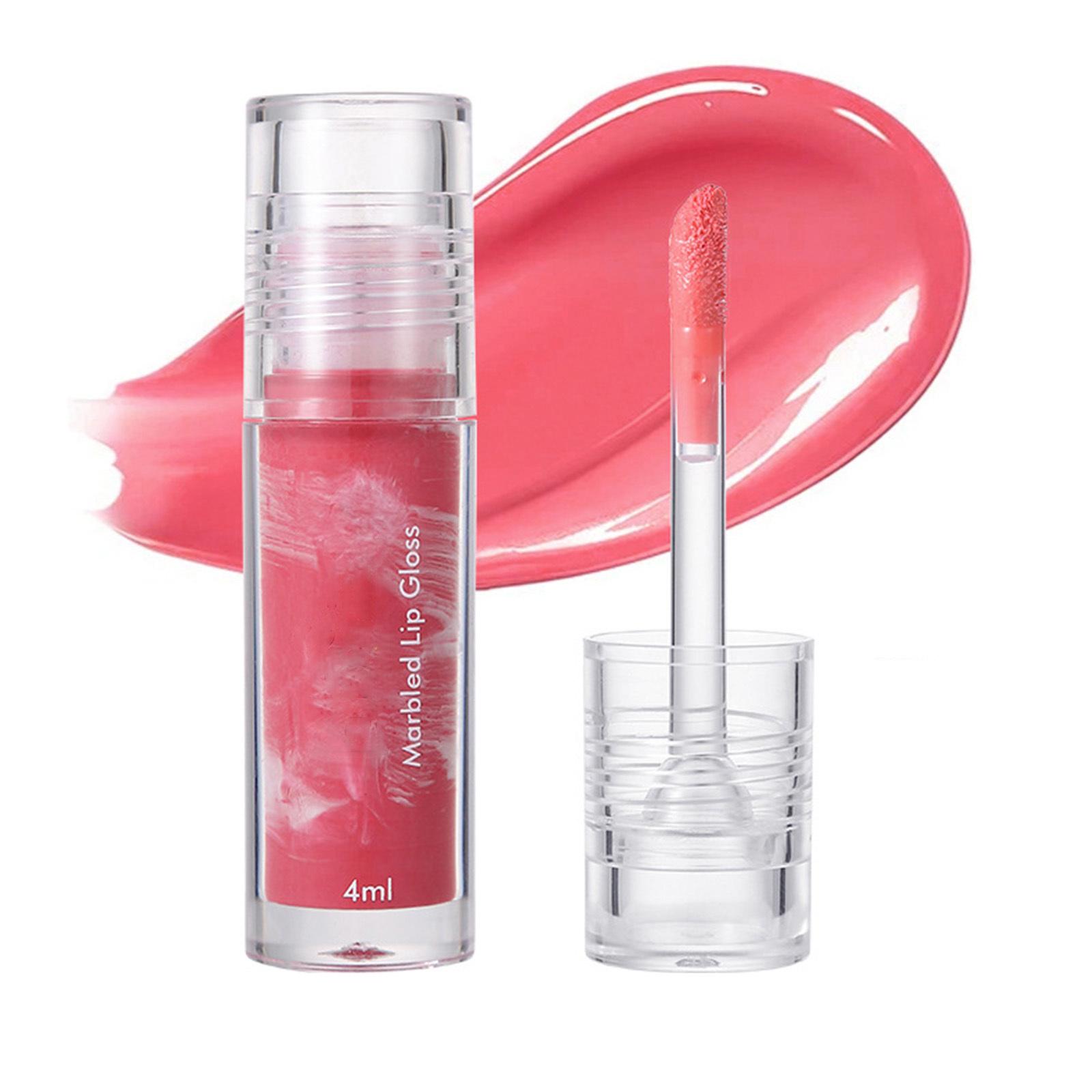 

Блеск для губ с эффектом мрамора 3,5 мл Гладкий сияющий увлажняющий блеск для губ для женщин девушек Легкий нелипкий зеркальный блеск для губ Стойкий макияж Бьюти-инструмент One Size