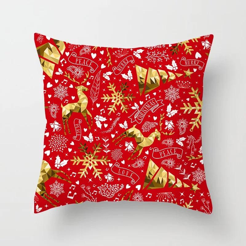 Christmas Themed Pillowcases Car Accessories Office Santa Claus Living Room Sofa Home Pillowcases