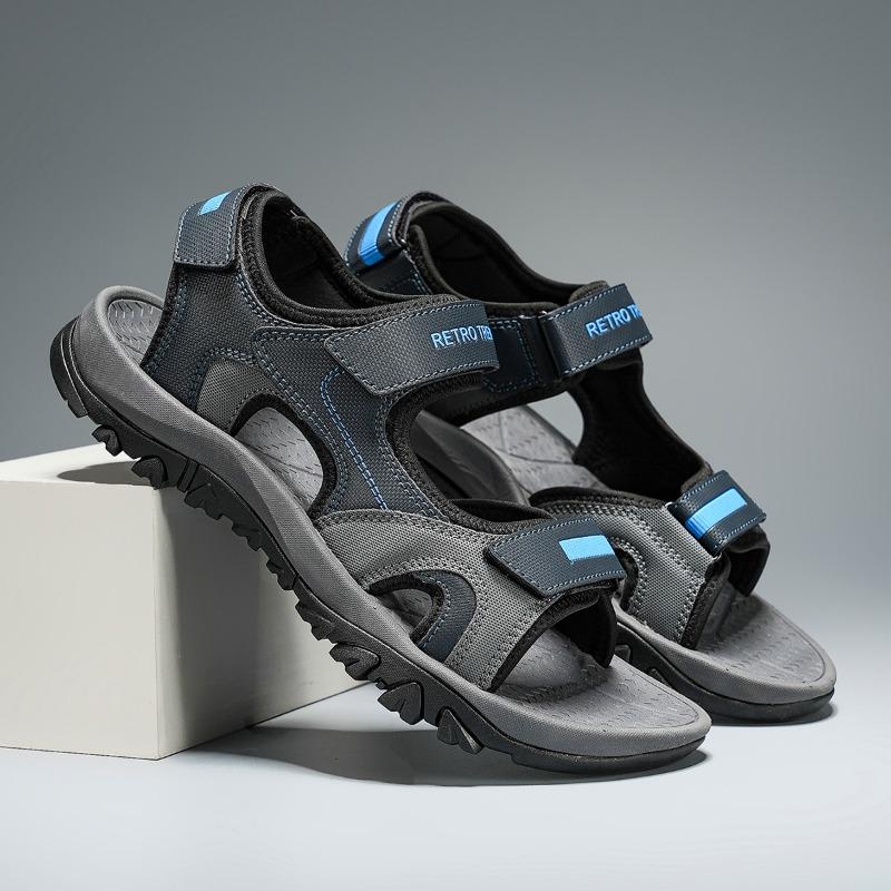 

Мужские крупномасштабные уличные пляжные сандалии для альпинизма, легкие волшебные тапочки 45 королевский синий